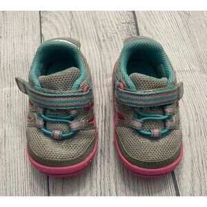 Stride Rite Pink & Silver Baby Girl Shoes, Size 3
